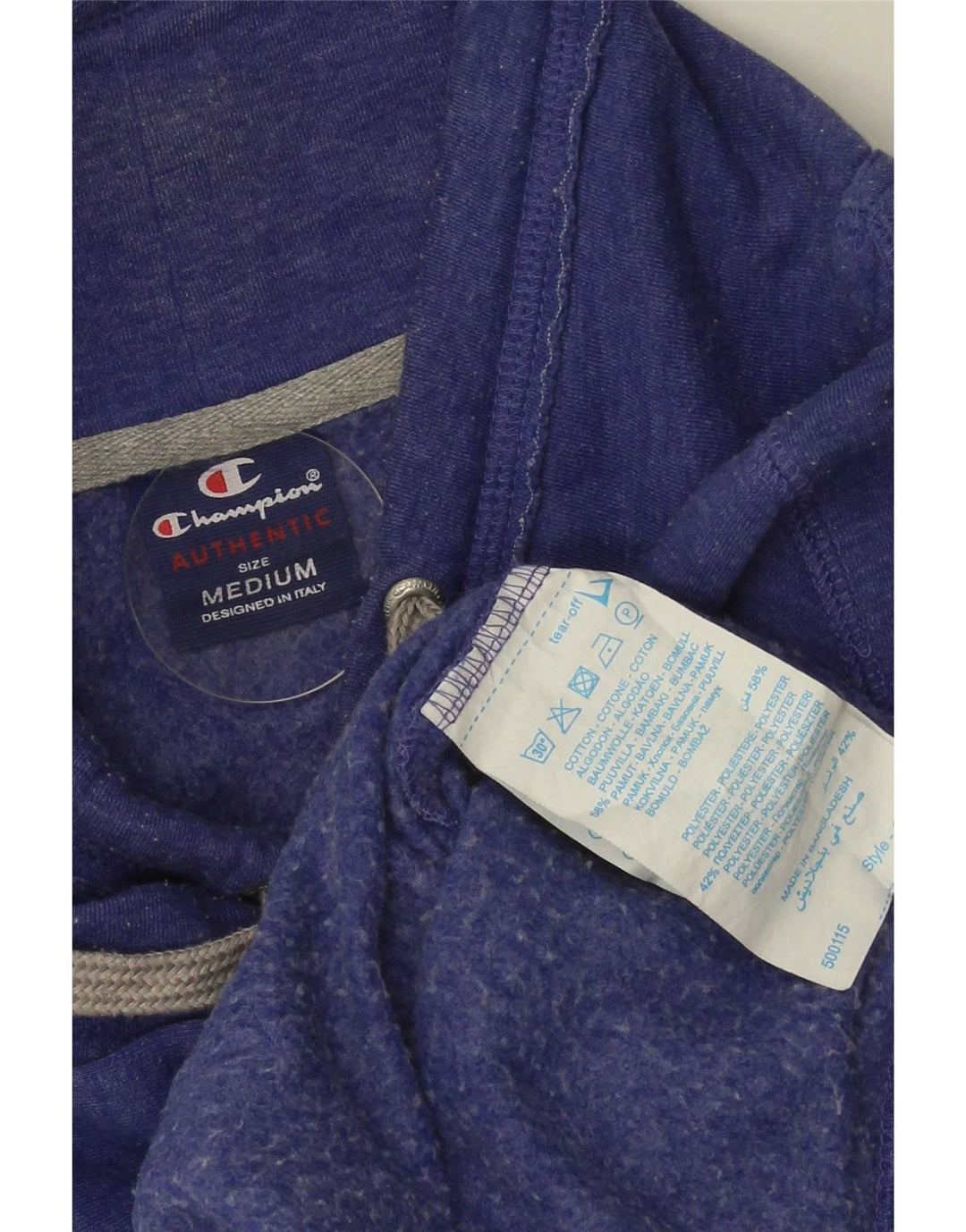 Pulover cu grafic pentru femei Champion UK 14 Bumbac albastru mediu