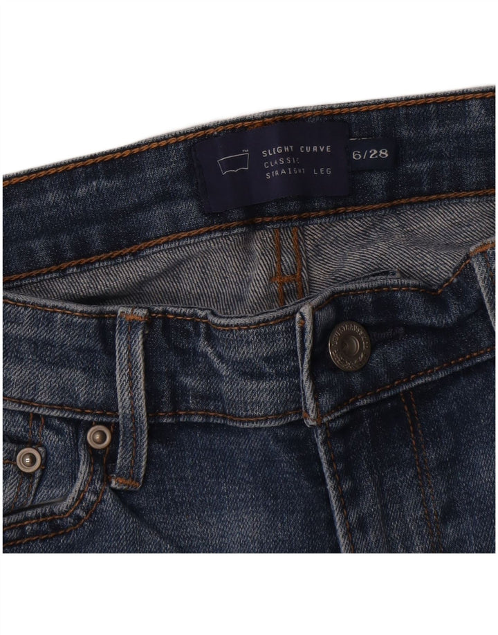 Blugi drepti, ușor curbate, pentru femei Levi's US 6 Medium W28 L30 Blue Bumbac