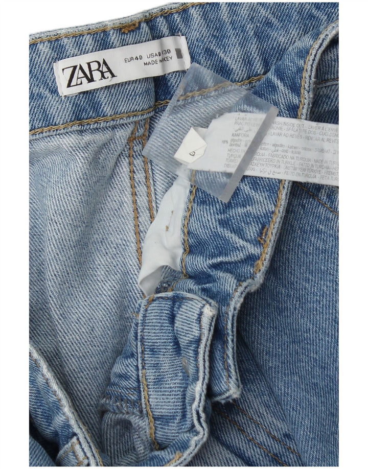 Blugi Cargo Loose pentru Damă Zara EU 40 Medium L30 L30 Bumbac Albastru