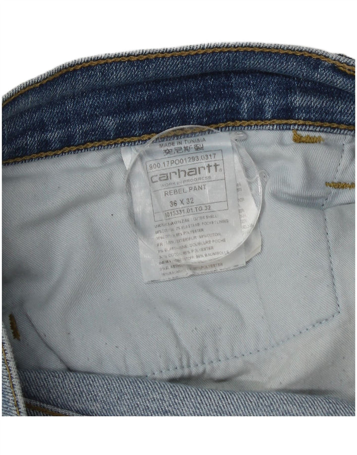 Blugi slim pentru bărbați Carhartt W36 L32 bumbac albastru