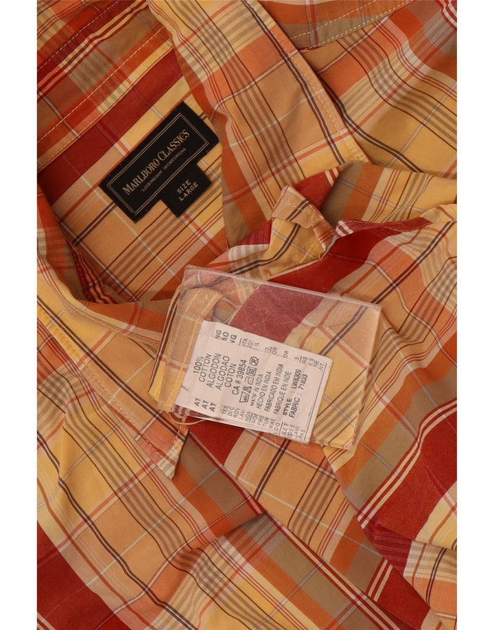 Cămașă Marlboro Classics pentru bărbați, cu carouri mari, multicolore