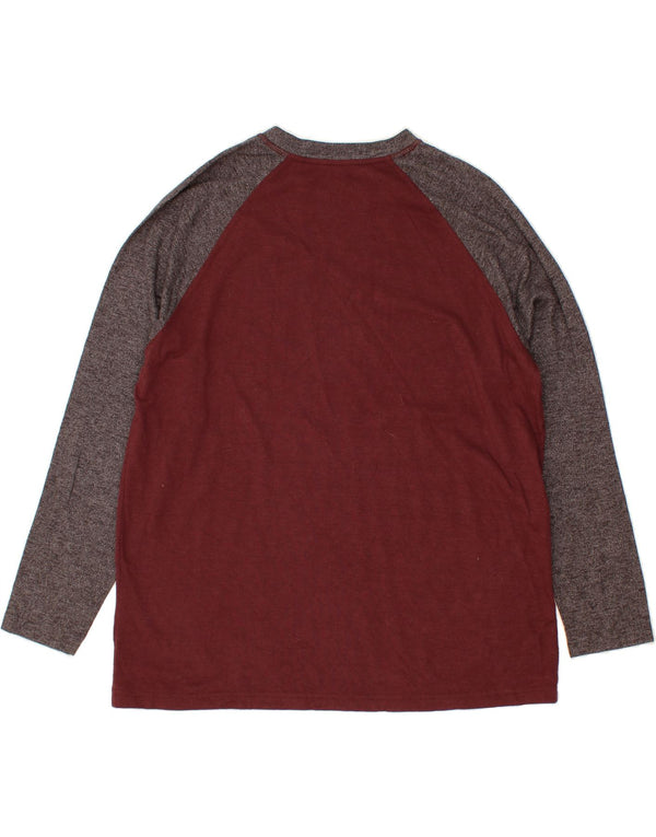 EDDIE BAUER Top pentru bărbați cu mânecă lungă 2XL maro, bumbac color bloc