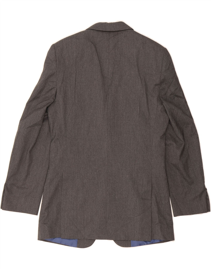 MARKS & SPENCER Mens Regular Fit 2 Button Blazer Jacket UK 38 Medium Grey Vintage Marks & Spencer and Second-Hand Marks & Spencer from Messina Hembry 