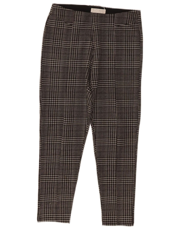 Pantaloni slim casual pentru fete Zara 13-14 ani L26 L23 poliester cu carouri gri