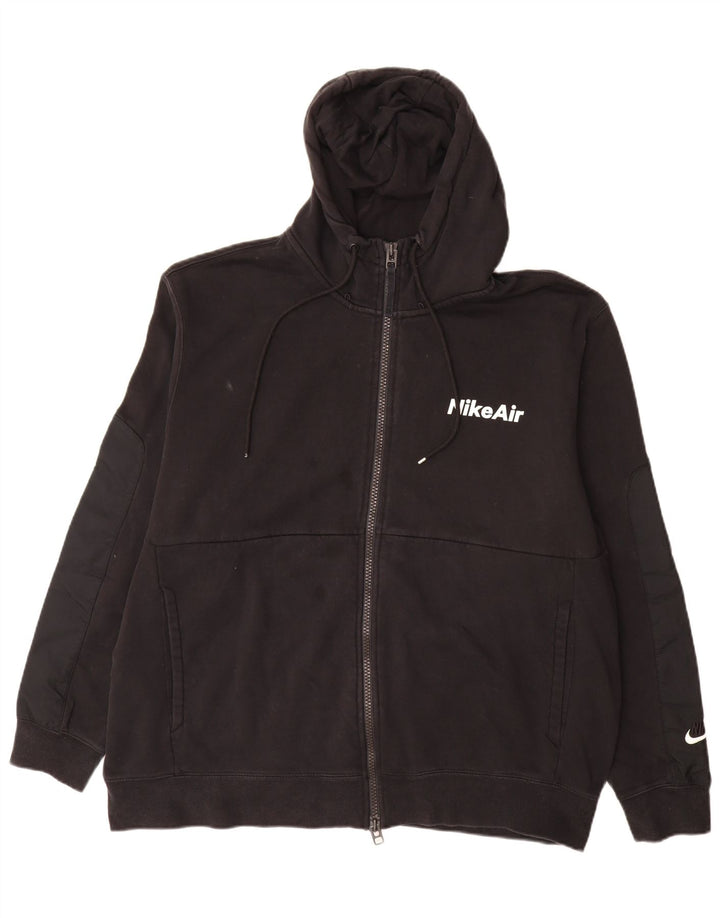 Pulover Nike pentru bărbați, cu fermoar, 2XL, bumbac negru