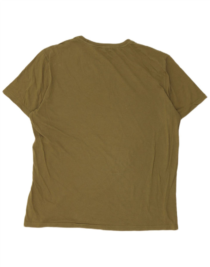 Tricou pentru bărbați Benetton Top XL Kaki Bumbac