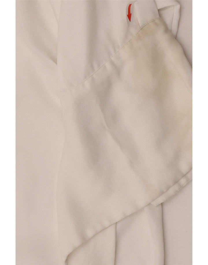 Bluză cămașă pentru femei Zara UK 10 Small White Viscose