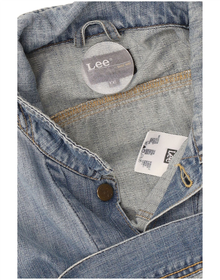 Jachetă de blugi pentru bărbați Lee UK 44 2XL Bumbac albastru