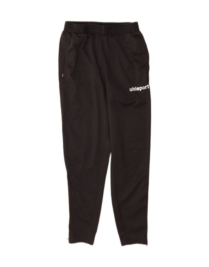 Pantaloni de trening grafic Uhlsport pentru bărbați, poliester negru mic