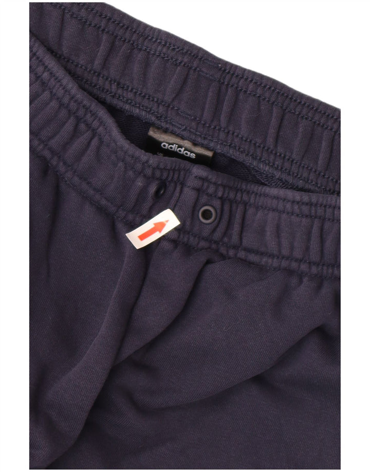 Pantaloni de trening Adidas pentru bărbați, bumbac mediu albastru bleumarin