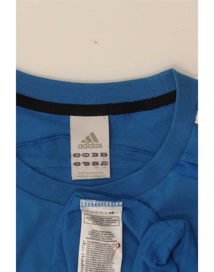 Vest Top Climalite Adidas pentru bărbați, mare, albastru, bumbac color bloc