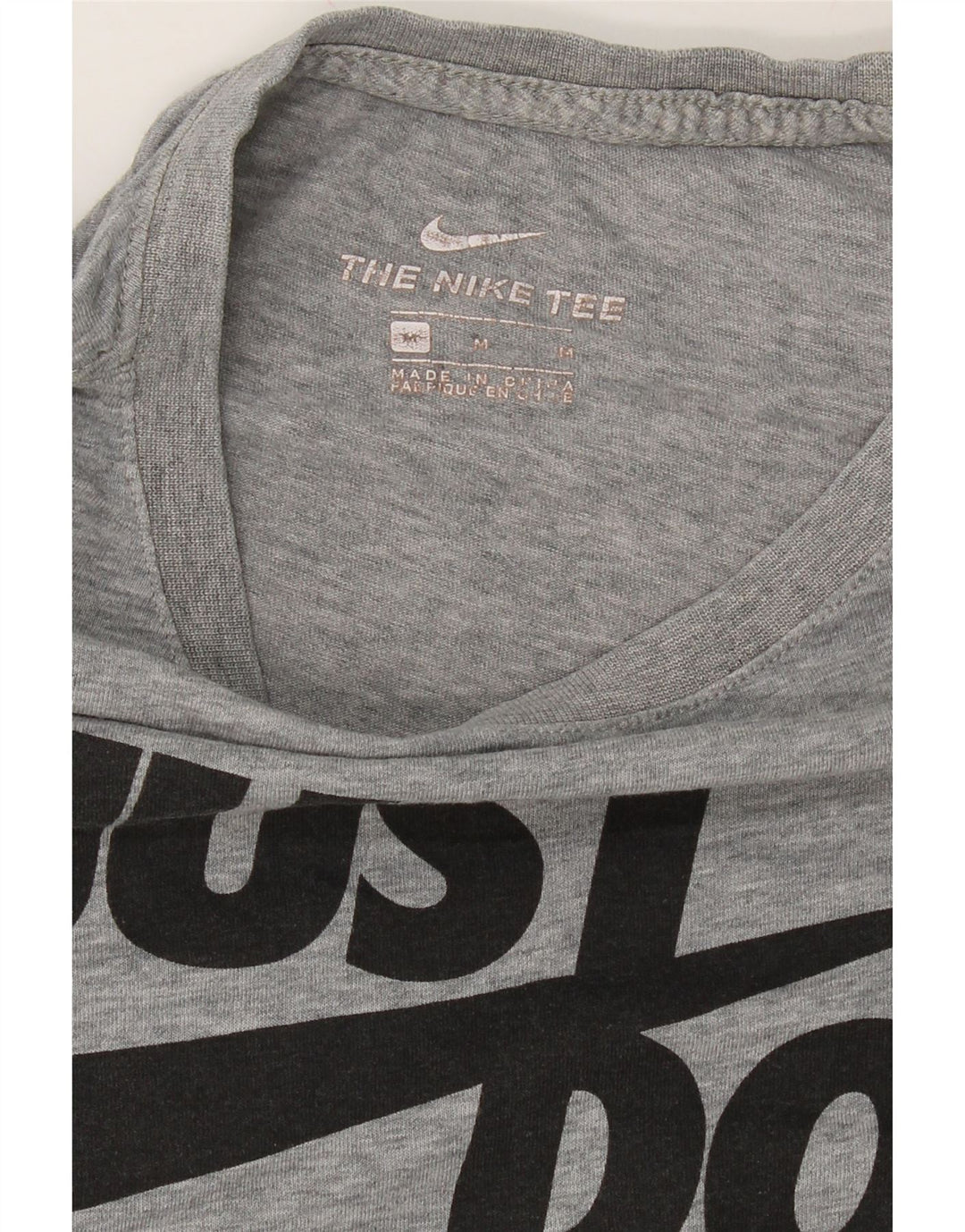 NIKE Mens Graphic T-Shirt Top Medium Grey Vintage Nike and Second-Hand Nike from Messina Hembry 