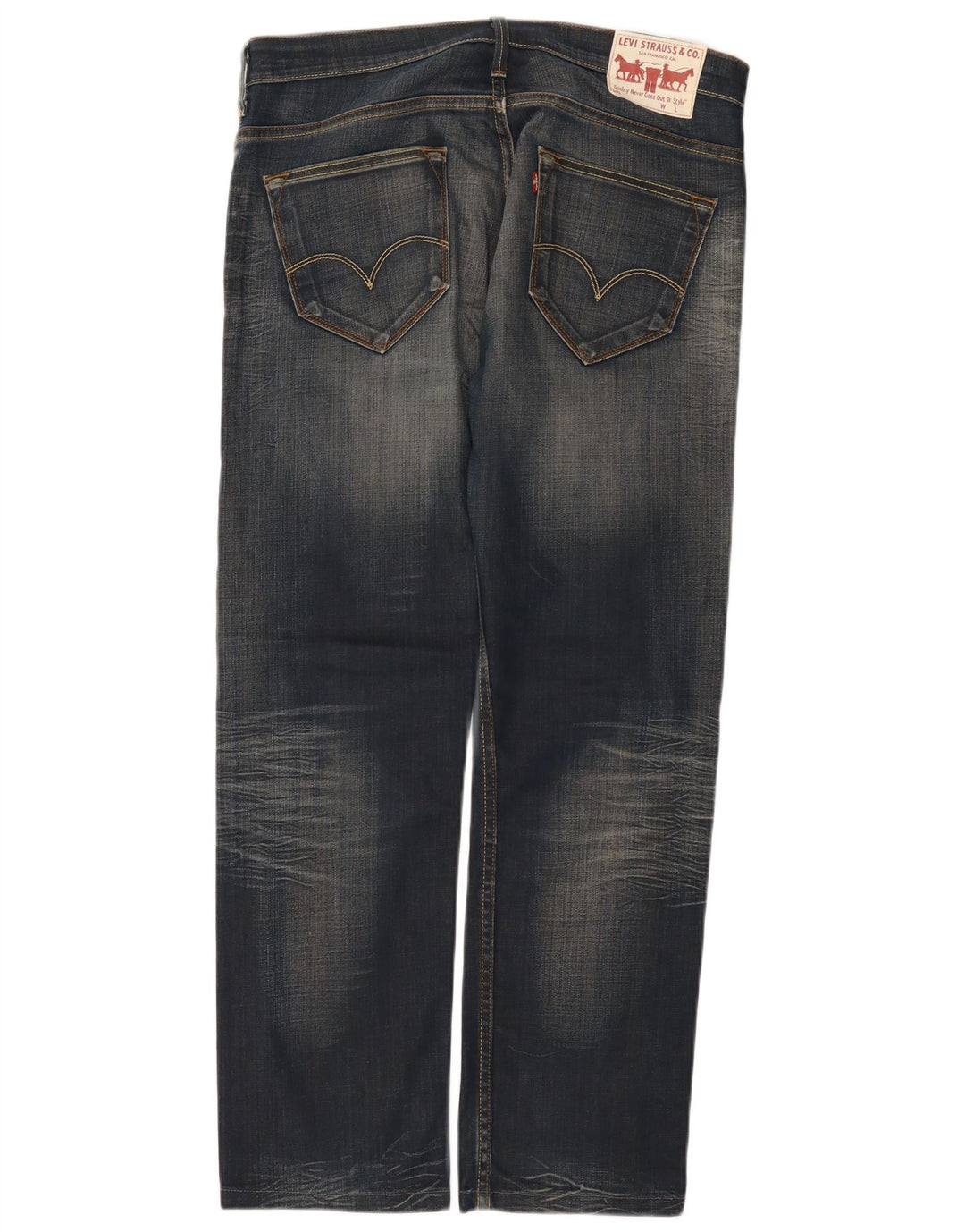 Blugi drepti pentru bărbați Levi's 504 W33 L29 Bumbac albastru