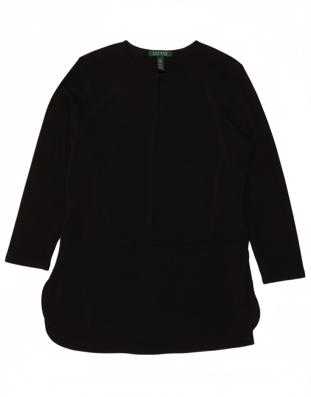 RALPH LAUREN Womens Tunic Dress UK 14 Medium Black Polyester