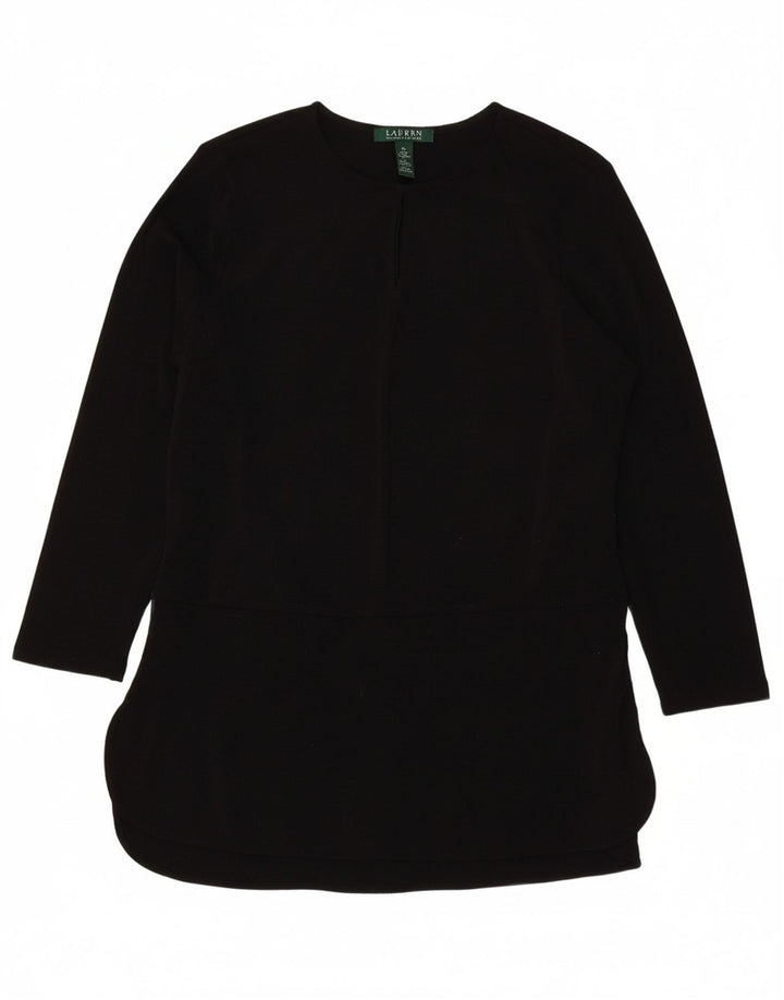 RALPH LAUREN Womens Tunic Dress UK 14 Medium Black Polyester