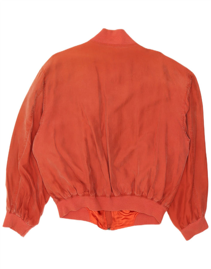 Bomber vintage pentru bărbați UK 40, mare, portocaliu, mătase
