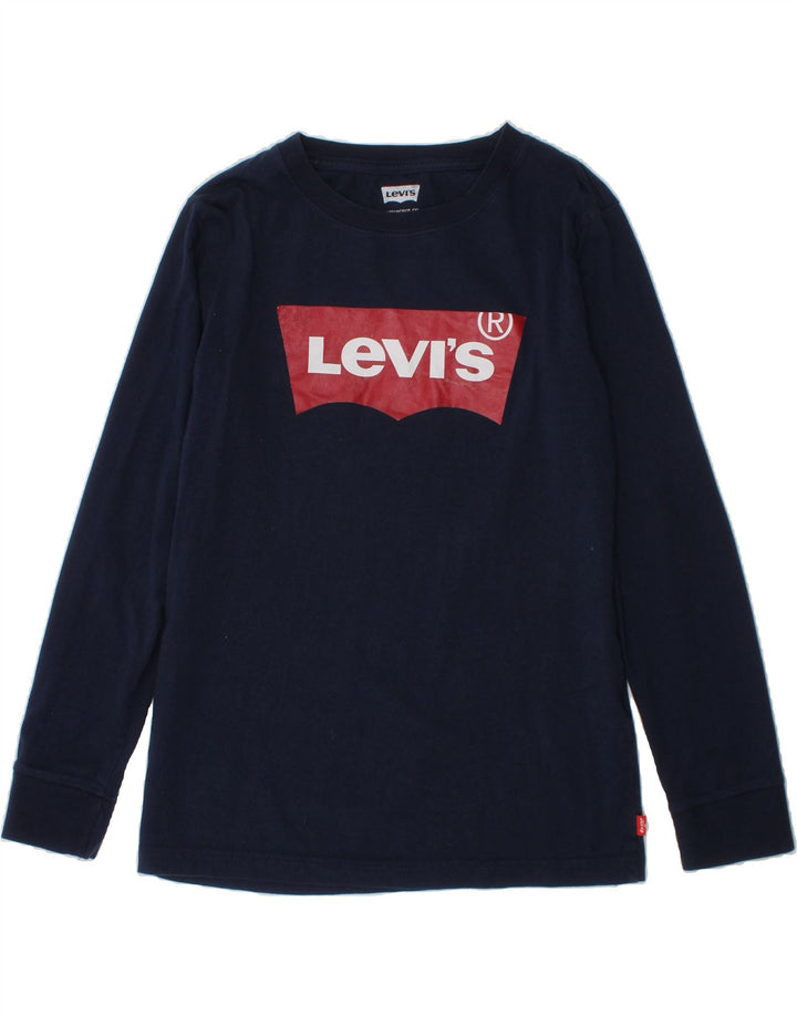 LEVI'S Boys Graphic T-Shirt Top 13-14 Years Navy Blue Vintage Levi's and Second-Hand Levi's from Messina Hembry 