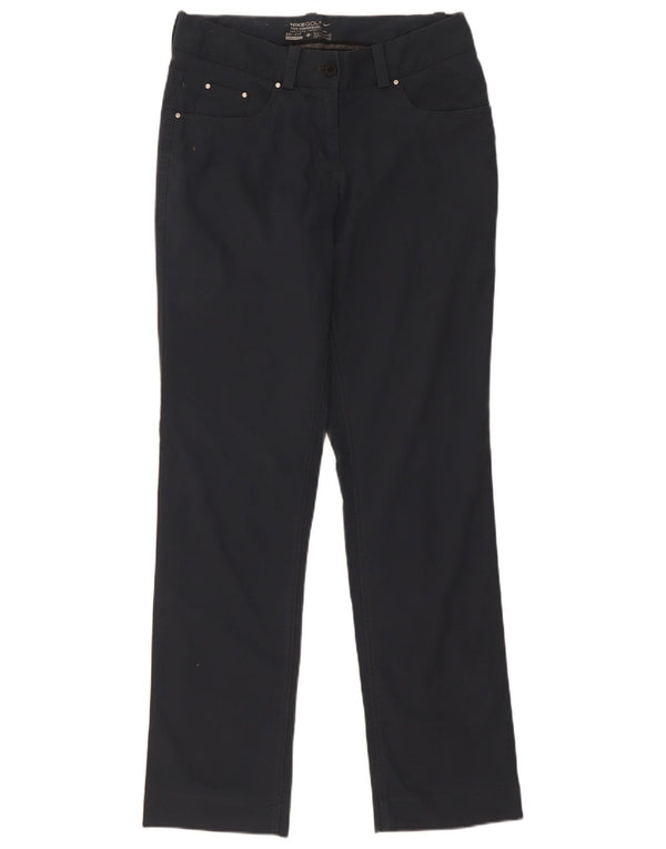 Pantaloni casual drepti pentru femei Nike Dri Fit UK 10 Small W30 L31 Bleumarin