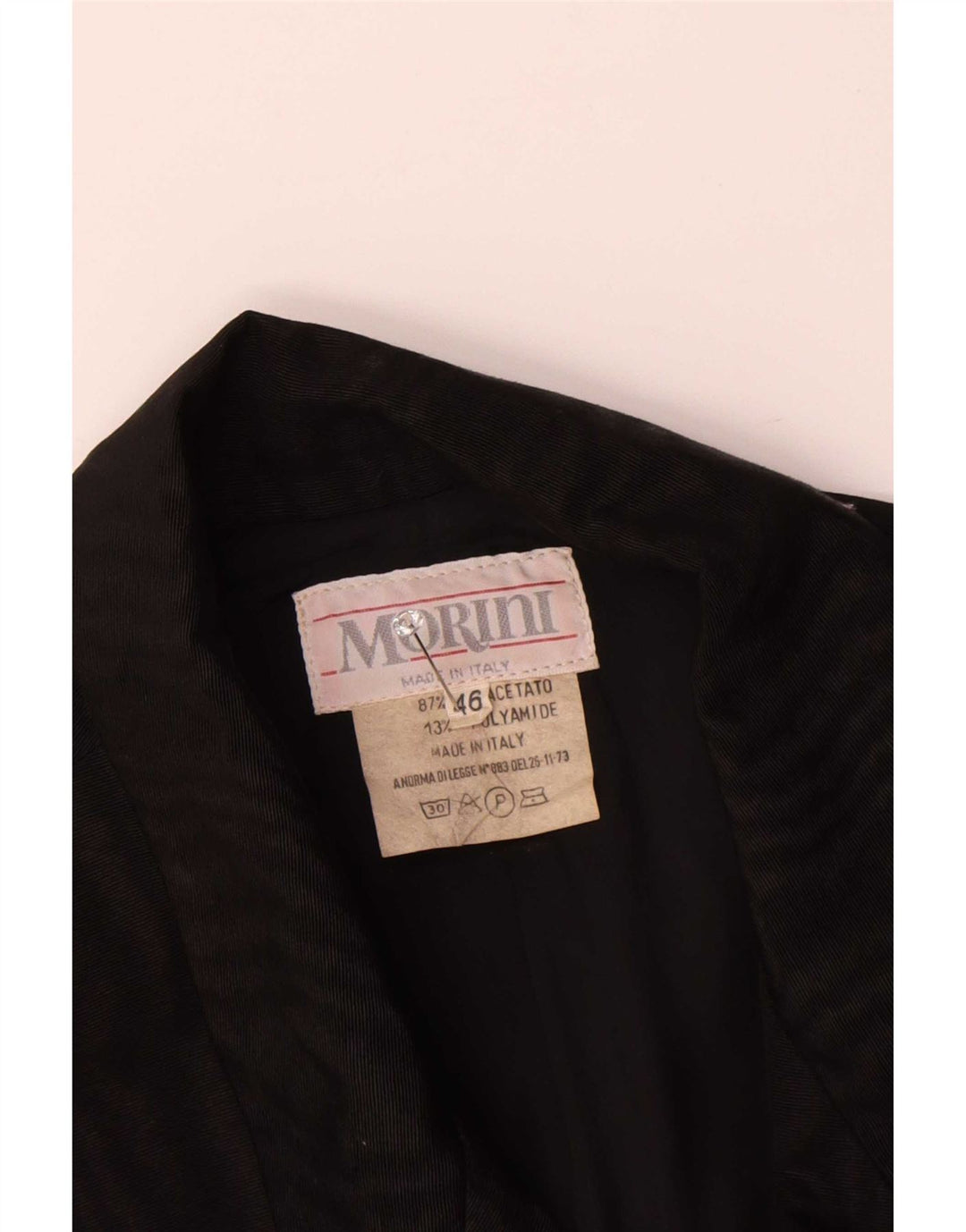Sergio Morini Jachetă Blazer Femei 1 Buton IT 46 Large Black Acetat