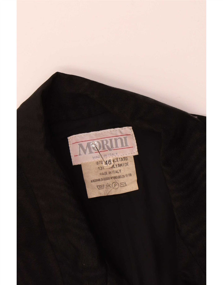 Sergio Morini Jachetă Blazer Femei 1 Buton IT 46 Large Black Acetat