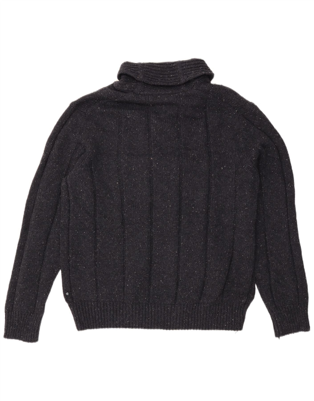 NAUTICA Pulover pentru bărbați cu gât șal, XL, acrilic negru