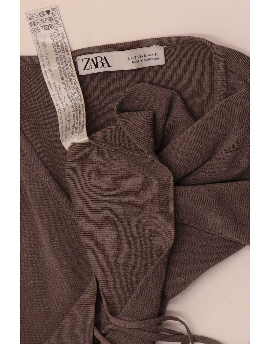 Top cardigan pentru femei Zara UK 8 mic, gri, viscoză