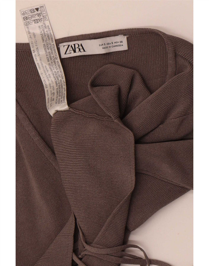 Top cardigan pentru femei Zara UK 8 mic, gri, viscoză