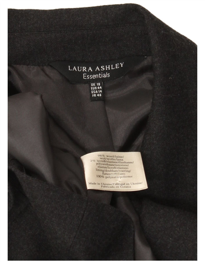 Jachetă blazer pentru femei Laura Ashley cu 1 nasture UK 18 XL Lână gri