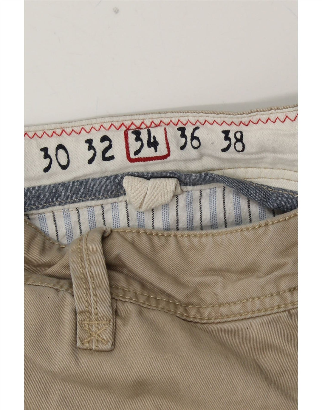 FAT FACE Pantaloni chino drepți pentru bărbați L34 L33 bumbac bej