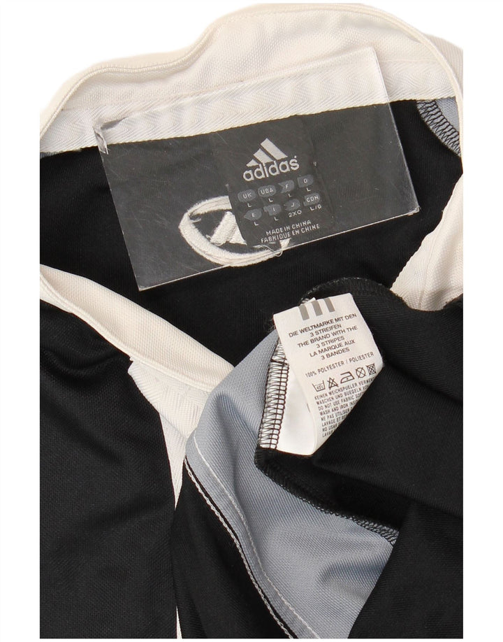 Tricou polo Adidas pentru bărbați, mare, negru, poliester color bloc