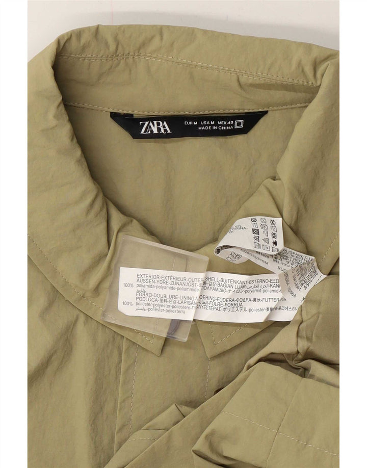 Jachetă Bomber pentru bărbați Zara, cu croială obișnuită, UK 38 Medium Kaki Poliamidă