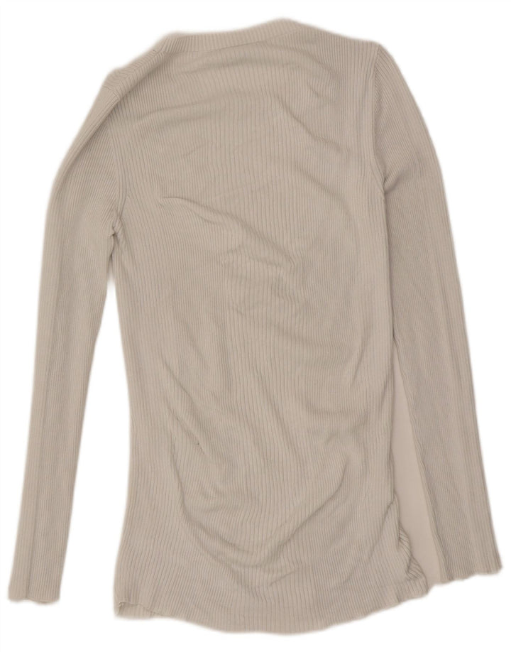 French Connection Top pentru femei cu mânecă lungă UK 10 Small White