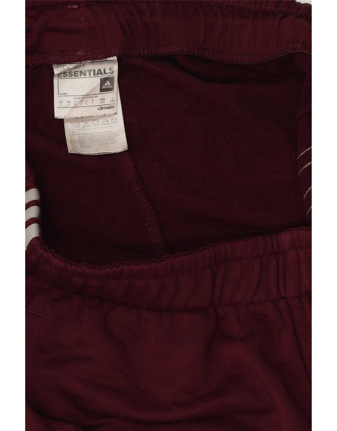 Pantaloni scurți sport pentru bărbați Adidas Climalite, mari, din poliester burgundă