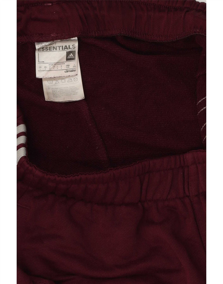 Pantaloni scurți sport pentru bărbați Adidas Climalite, mari, din poliester burgundă