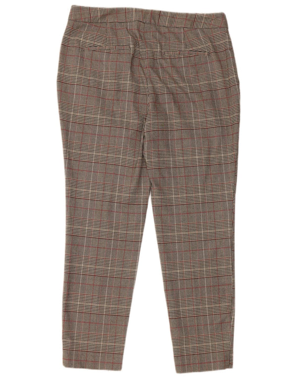 Pantaloni chino slim pentru femei Zara EU 40 Mediu L30 L27 Gri Houndstooth