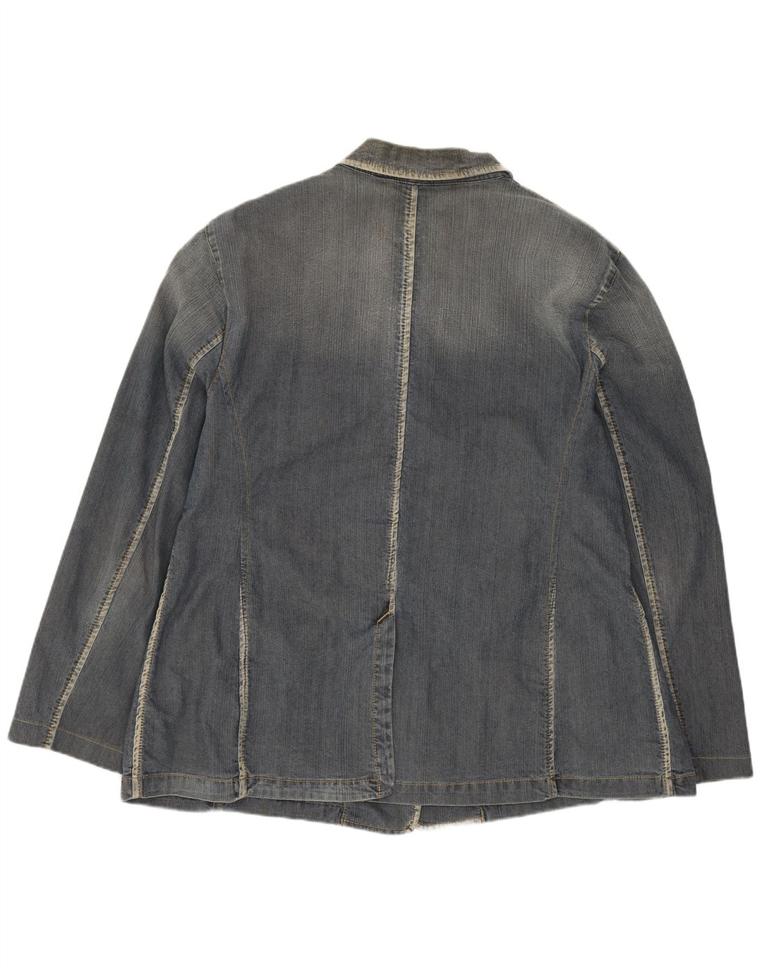 PERTE BY KRIZIA Jachetă pentru femei din denim cu 3 nasturi, UK 14, mare, albastru