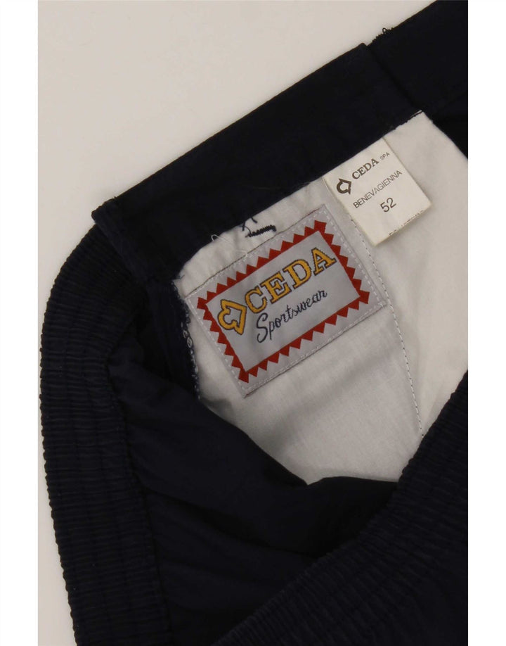 Pantaloni scurți chino vintage pentru bărbați W30 poliester bleumarin mediu