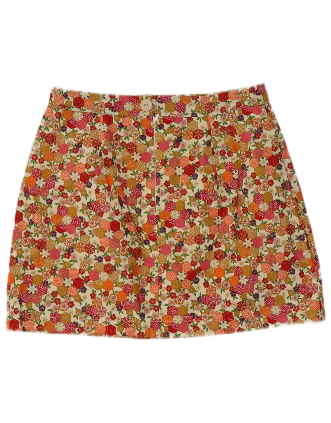 Fusta Mini Vintage Femei W26 Mic Multicolor Floral