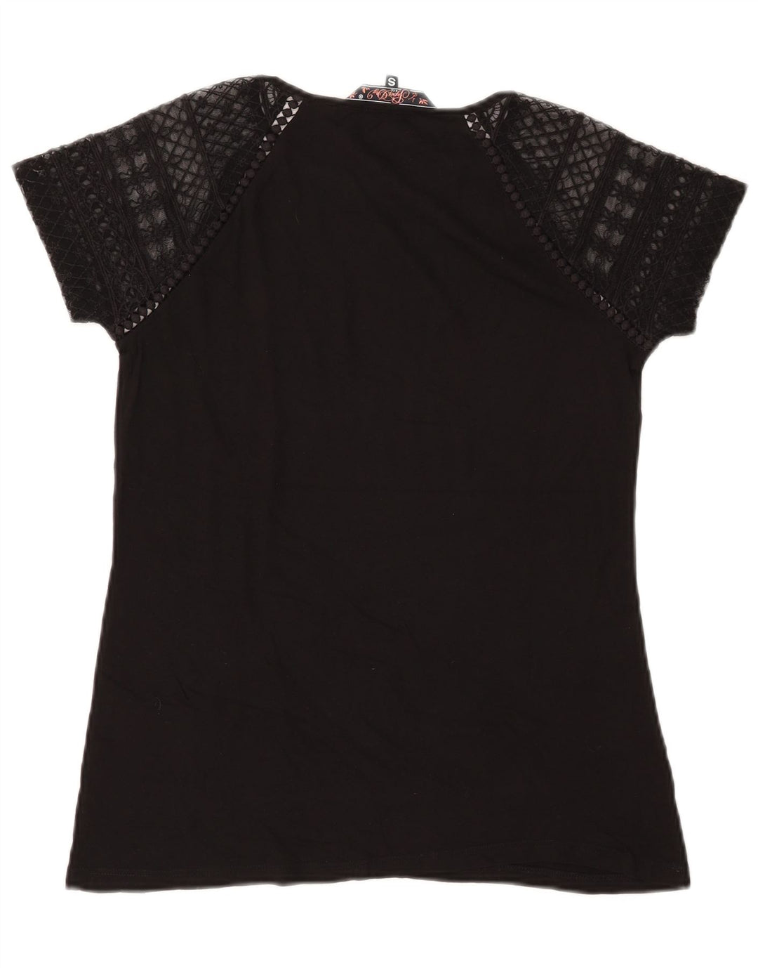 SUPERDRY Tricou pentru femei Top UK 10 Small Black Bumbac
