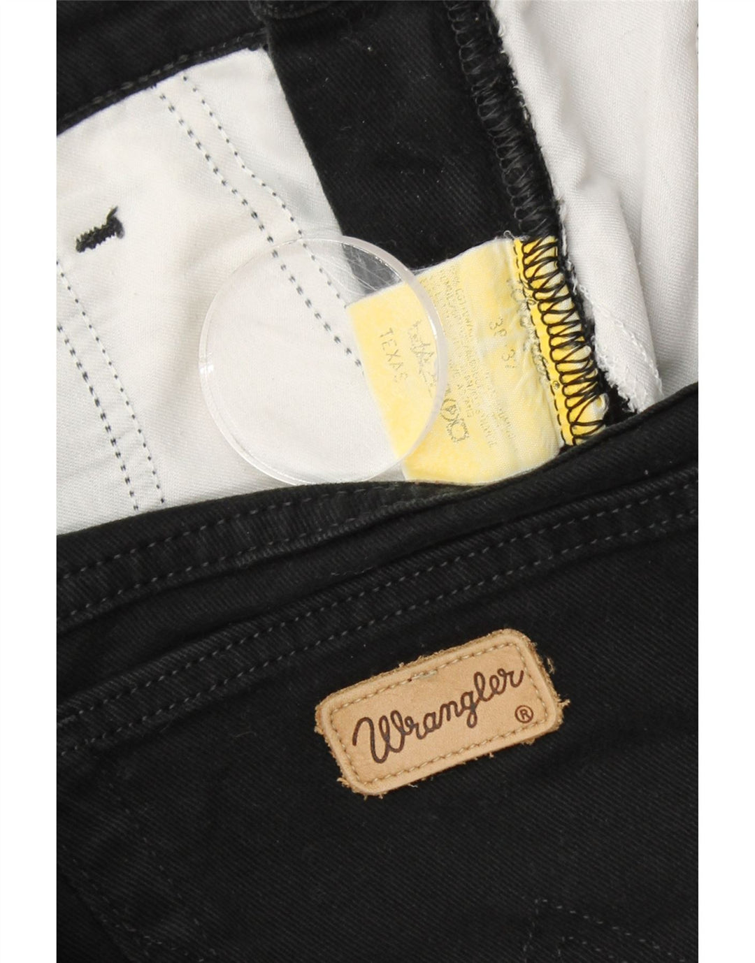 WRANGLER Blugi drepte pentru bărbați Texas W38 L32 bumbac negru