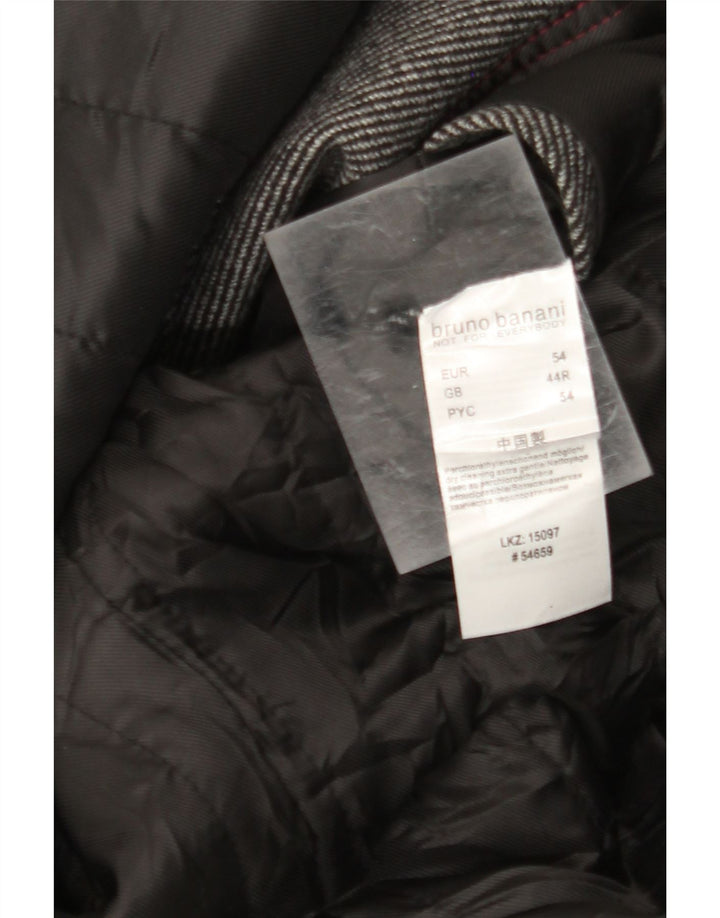 Pardesiu pentru bărbați Bruno Banani UK 44 2XL Lână cu dungi gri