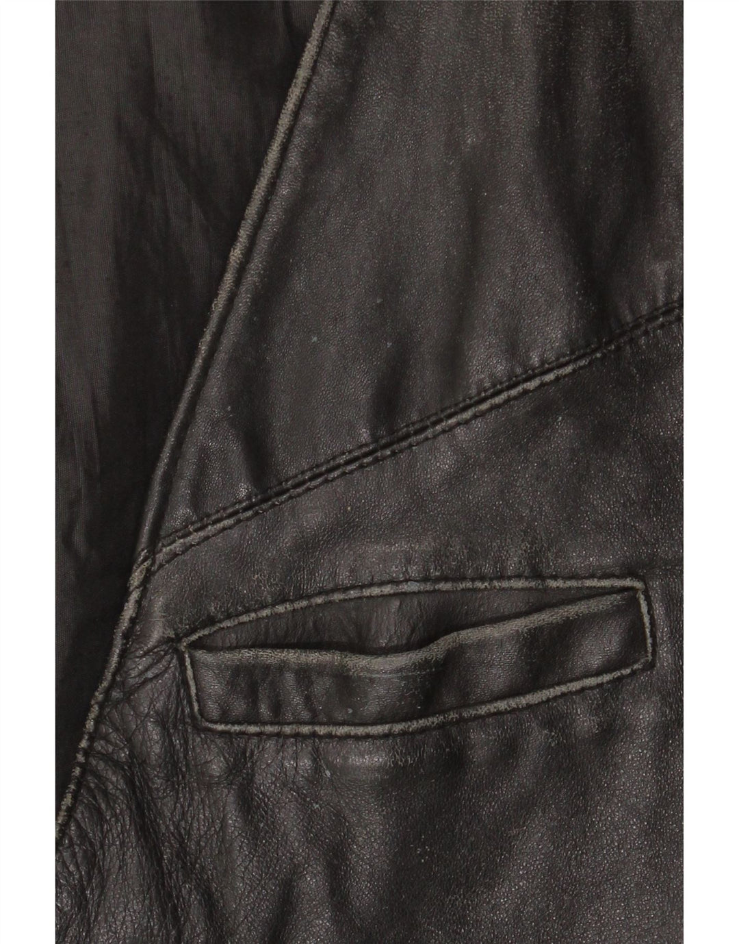 Vestă din piele pentru bărbați VINTAGE IT 52 din piele neagră mare