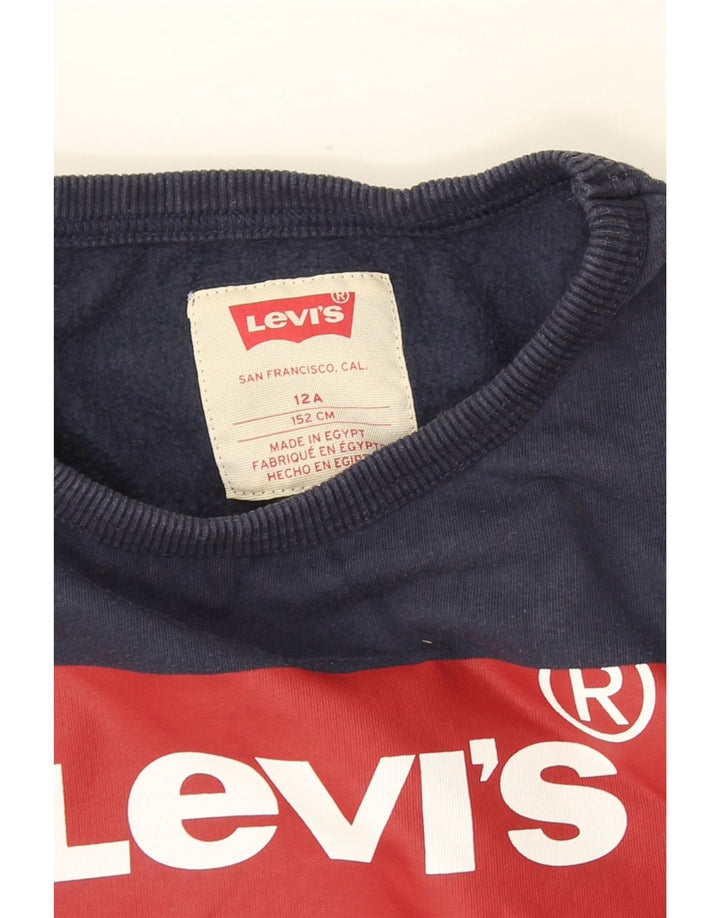 Pulover pentru fete Levi's Graphic Pulover 11-12 Ani Bleumarin