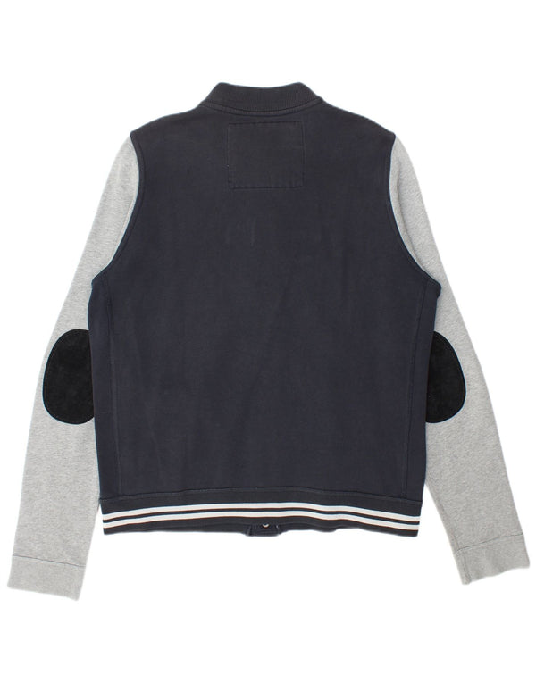 Jachetă Varsity pentru bărbați Abercrombie & Fitch UK 42 XL bleumarin, color block