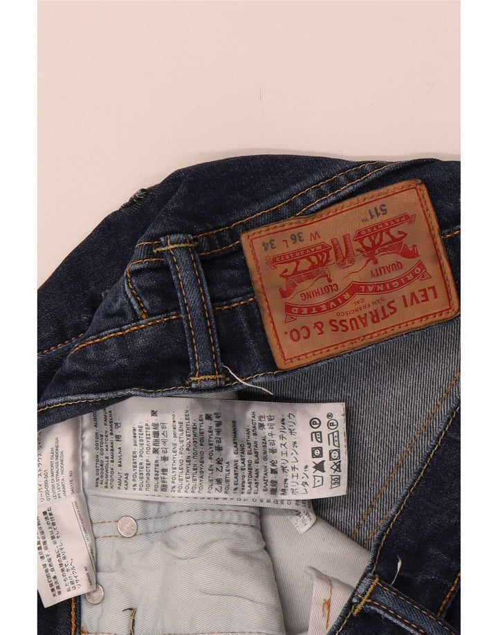 Blugi pentru bărbați Levi's 511 Slim W36 L34 Bumbac bleumarin