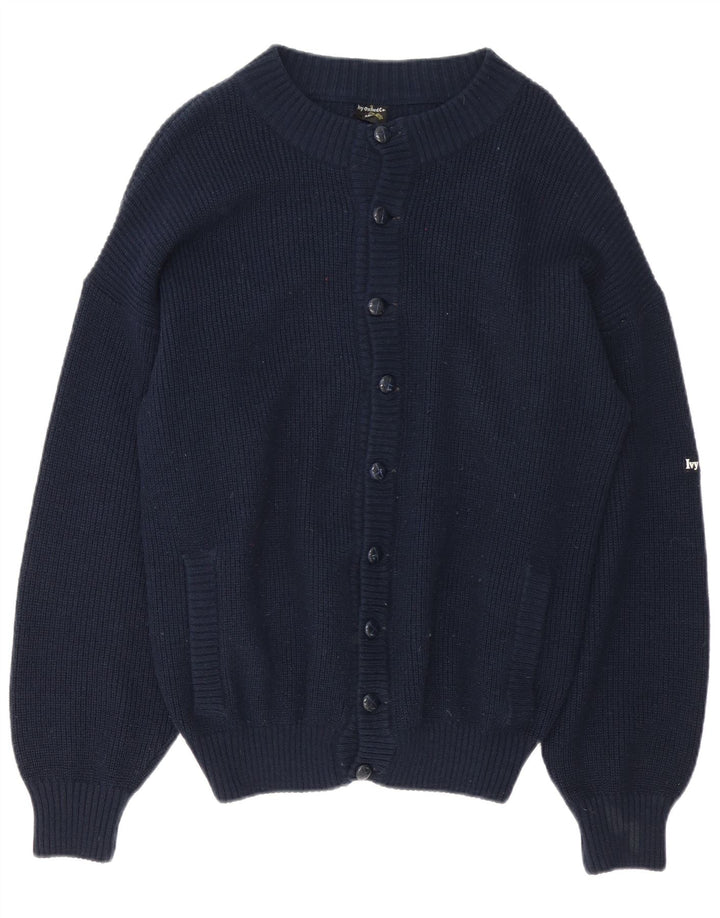 Pulover Cardigan Bărbați Ivy Oxford Lână Mediu Bleumarin