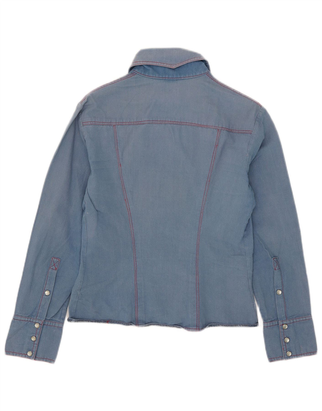 Cămașă de denim vintage pentru femei UK 10 Small Blue