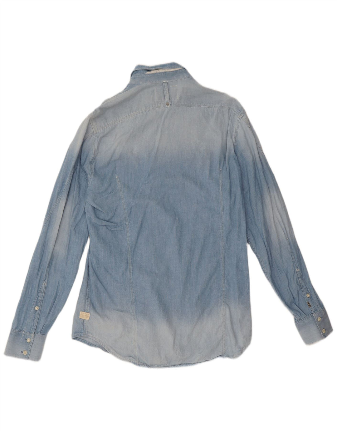 Cămașă G-Star pentru bărbați din denim, bumbac albastru mediu