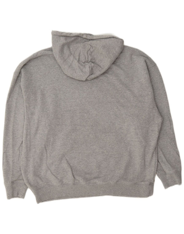 Pulover cu glugă supradimensionat cu grafic Adidas pentru femei Marea Britanie 12/14 Medium Gri Flecked