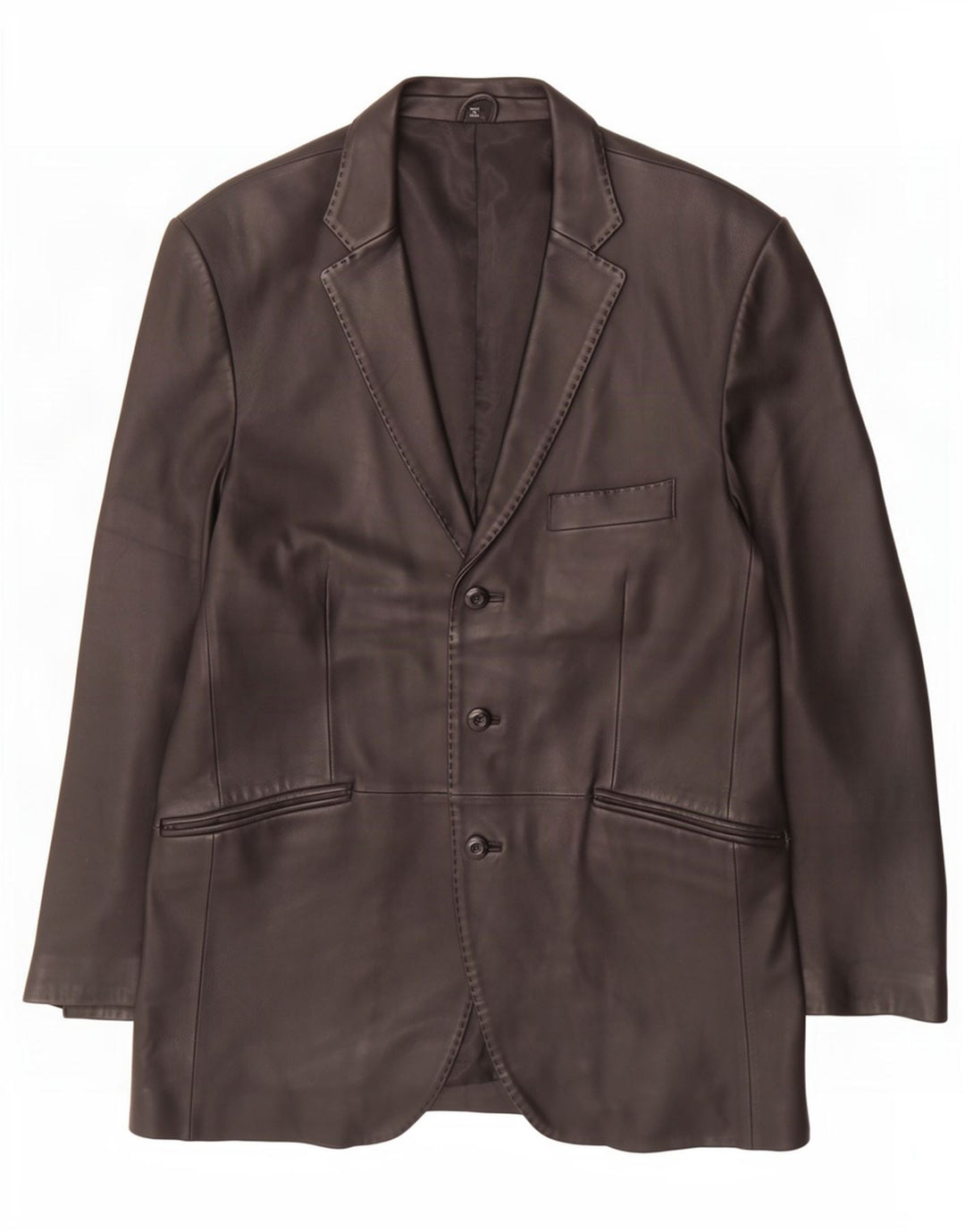 Jachetă pentru bărbați Ben Sherman din piele cu 3 nasturi, UK 40, mare, neagră